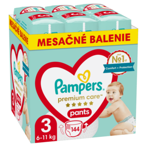 PAMPERS Premium Care Pants Plienkové Nohavičky, veľkosť 3, 6kg-11kg 144 ks vyobraziť