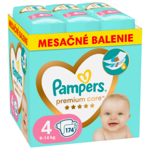 PAMPERS Plienky jednorázové Premium Care veľ. 4 (9-14 kg) - mesačné balenie 174 ks vyobraziť