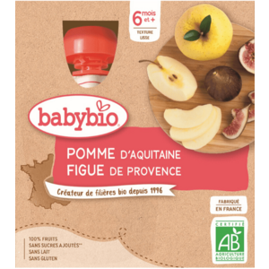 BABYBIO Doypack jablko a figa 4 x 90 g vyobraziť