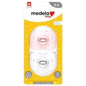 MEDELA Baby mäkký celosilikónový cumlík Girl 0-6m 2 ks vyobraziť