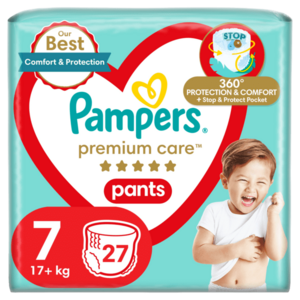 PAMPERS Premium Care Pants vel. 7, 17+ kg, 27 ks vyobraziť