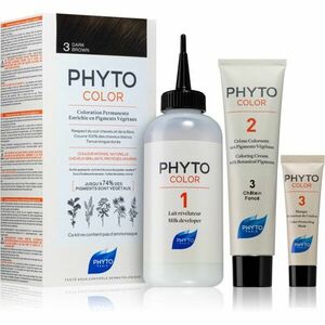 Phyto Color farba na vlasy bez amoniaku odtieň 3 Dark Brown 1 ks vyobraziť