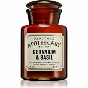 Paddywax Apothecary Geranium & Basil vonná sviečka 226 g vyobraziť