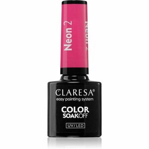 Claresa SoakOff UV/LED Color Neon gélový lak na nechty odtieň 2 5 g vyobraziť