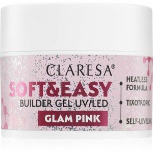 Claresa Soft&Easy Builder Gel podkladový gél na nechty odtieň Glam Pink 45 g vyobraziť