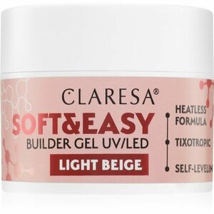 Claresa Soft&Easy Builder Gel podkladový gél na nechty odtieň Light Beige 45 g vyobraziť