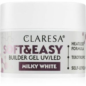 Claresa Soft&Easy Builder Gel podkladový gél na nechty odtieň Milky White 12 g vyobraziť