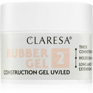 Claresa Rubber Gel Construction Gel UV/LED gélový lak pre predĺženie nechtov odtieň 2 12 g vyobraziť