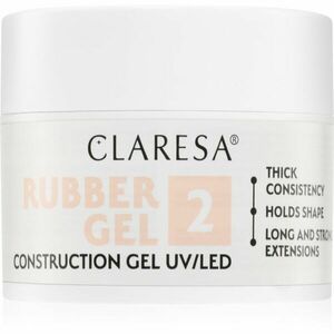 Claresa Rubber Gel Construction Gel UV/LED gélový lak pre predĺženie nechtov odtieň 02 45 g vyobraziť