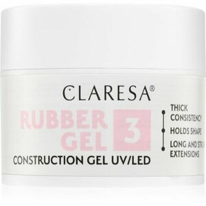 Claresa Rubber Gel Construction Gel UV/LED gélový lak pre predĺženie nechtov odtieň 03 45 g vyobraziť