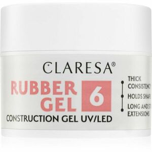 Claresa Rubber Gel Construction Gel UV/LED gélový lak pre predĺženie nechtov odtieň 06 12 g vyobraziť