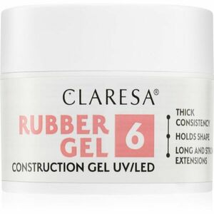 Claresa Rubber Gel Construction Gel UV/LED gélový lak pre predĺženie nechtov odtieň 06 45 g vyobraziť