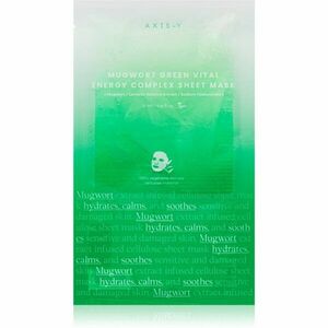 AXIS-Y Mugwort Green Vital Energy Complex Sheet Mask plátenná maska s hydratačným a upokojujúcim účinkom 27 ml vyobraziť