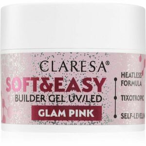 Claresa Soft&Easy Builder Gel podkladový gél na nechty odtieň Glam Pink 12 g vyobraziť