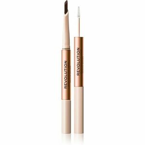 Makeup Revolution Fluffy Brow Filter Duo obojstranná ceruzka na obočie pre fixáciu a tvar odtieň Medium Brown 0.12 g vyobraziť