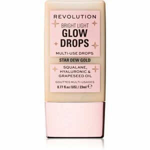 Makeup Revolution Bright Light Glow Drops tekutý rozjasňovač odtieň Golden Star Dew 23 ml vyobraziť