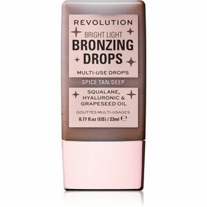 Makeup Revolution Bright Light Bronzing Drops tekutý bronzer odtieň Deep Bronze Spice 23 ml vyobraziť