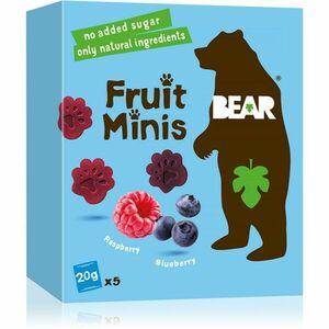 BEAR Fruit Minis Jahoda & Jablko sušené ovocie 5x20 g vyobraziť