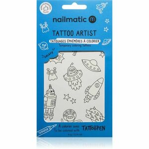 Nailmatic Tattoo Artist Temporary Coloring Tattoos tetovačka pre deti 3 y+ Galaxy 9x16, 3 cm vyobraziť