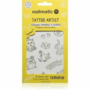 Nailmatic Tattoo Artist Temporary Coloring Tattoos tetovačka pre deti 3 y+ Animals 9x16, 3 cm vyobraziť