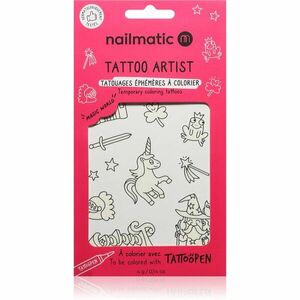 Nailmatic Tattoo Artist Temporary Coloring Tattoos tetovačka pre deti 3 y+ Magic World 9x16, 3 cm vyobraziť