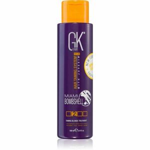 GK Hair Miami Bombshell Taming Blonde Treatment keratínova maska pre blond a melírované vlasy 100 ml vyobraziť