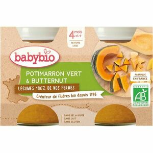 Babybio BIO zelená a maslová tekvica detský príkrm 2x130 g vyobraziť