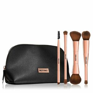 Notino Luxe Collection Double sided brush set with cosmetic bag Sada štetcov s taštičkou vyobraziť