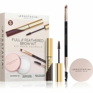 Anastasia Beverly Hills Full & Feathered Brow Kit Mini sada na obočie Dark Brown odtieň vyobraziť