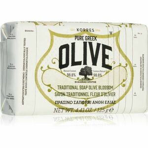 Korres Pure Greek Olive & Olive Blossom čistiace tuhé mydlo 125 g vyobraziť