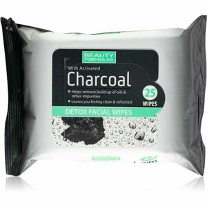 Beauty Formulas Charcoal odličovacie obrúsky s aktívnym uhlím 25 ks vyobraziť