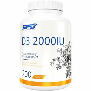 SFD Nutrition D3 2000 IU tablety na podporu imunitného systému a pre normálny stav zubov 200 tbl vyobraziť