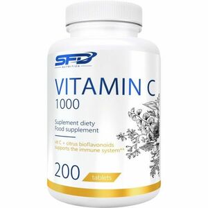 SFD Nutrition Vitamin C 1000 tablety na podporu imunitného systému a pre normálny stav zubov 200 tbl vyobraziť