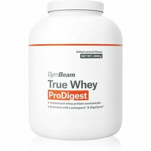 GymBeam True Whey ProDigest srvátkový proteín s tráviacimi enzýmami príchuť Salted Caramel 2000 g vyobraziť