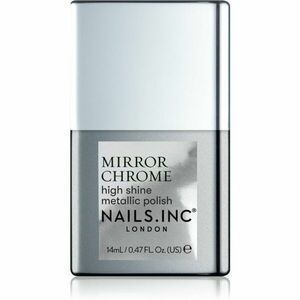 Nails Inc. Mirror Chrome lak na nechty s vysokým leskom odtieň Silver Served 14 ml vyobraziť