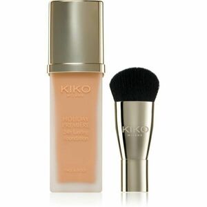 KIKO Milano Holiday Première 24h Lasting Foundation vodeodolný tekutý make-up so štetcom odtieň 06 Caramel 28 ml vyobraziť