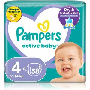 Pampers Active Baby Size 4 jednorazové plienky 9-14 kg 58 ks vyobraziť