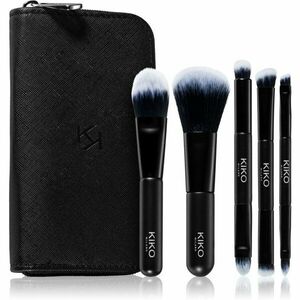 KIKO Milano Travel Brush Set sada štetcov s puzdrom vyobraziť