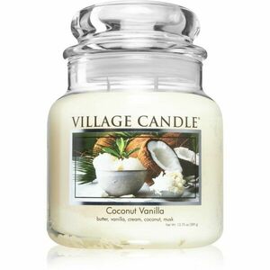 Village Candle Coconut Vanilla vonná sviečka (Glass Lid) 389 g vyobraziť