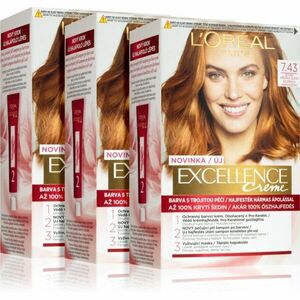 L’Oréal Paris Excellence Creme farba na vlasy 7, 43 Blonde Copper odtieň vyobraziť