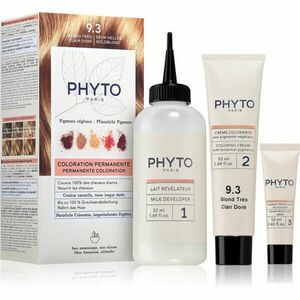 Phyto Color farba na vlasy s rastlinnými extraktmi odtieň 9.3 Very Light Golden Blonde 3 ks vyobraziť