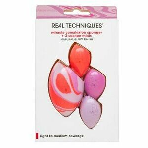 Real Techniques Berry Pop Miracle Complexion Sponge + 3 Sponge Minis hubka na make-up vyobraziť