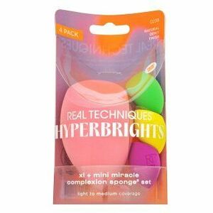 Real Techniques Hyperbrights XL + Mini Miracle Complexion Sponge Set hubka na make-up - set vyobraziť