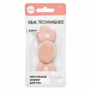 Real Techniques Mini Miracle Powder Puff Trio hubka na púder vyobraziť