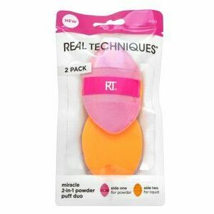 Real Techniques Miracle 2-in-1 Makeup Powder Puff Duo hubka na make-up vyobraziť