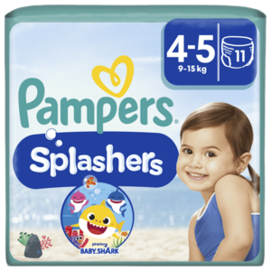 PAMPERS Splashers 4 - 5, (9 - 15) kg, 11 ks vyobraziť