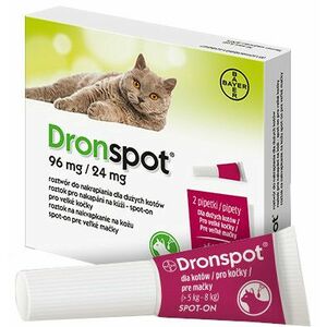 DRONSPOT 96mg/24 mg Velké mačky spot-on 2 x 1.12 ml vyobraziť