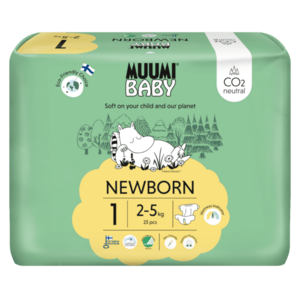 MUUMI BABY Plienky jednorázové 1 Newborn 2-5 kg, 25 ks vyobraziť