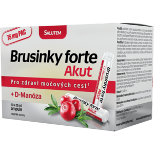 SALUTEM Brusnice forte Akut 1500 mg + D-Manóza 2000 mg 10 ampúl vyobraziť