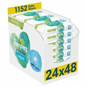 PAMPERS Obrúsky vlhčené Harmonie Aqua Plastic Free 24 x 48 ks vyobraziť